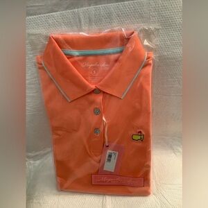 Magnolia Lane Tech UPF 50+ Golf Polo Shirt in Coral Color​​​​​​
